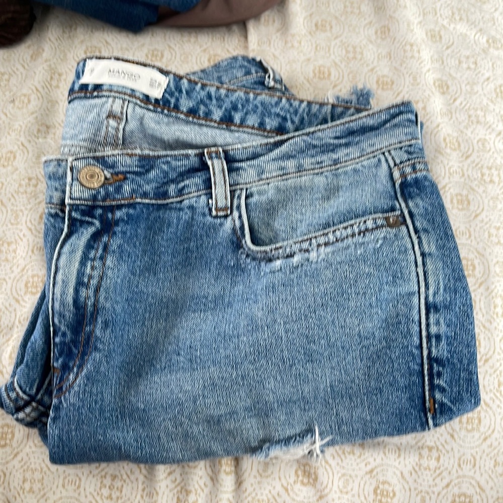 Mango Blue ripped Jean us10